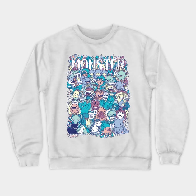 Doodle style monster characters Crewneck Sweatshirt by SPIRIMAL